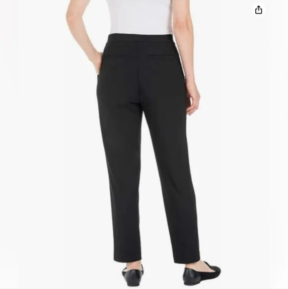 NWT Hilary Radley Crepe Pull On ankle Pants Black - Picture 3 of 8